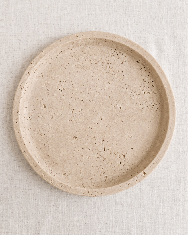 ظروف پایه دار گرد سنگ طبیعی